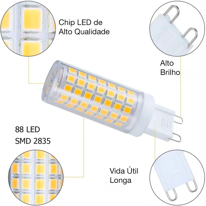 Lampada LED G9 SMD 2835 Branco Natural