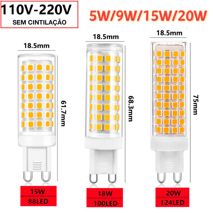 Lampada LED G9 SMD 2835 Branco Natural