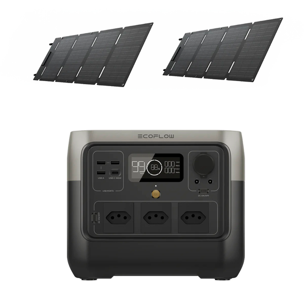 Gerador Fotovoltaico River 2 Pro 127V + Painel 120W (Dois painéis de 60W)