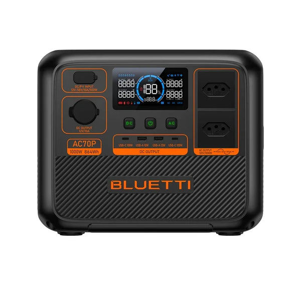 Estação de Energia Portátil BLUETTI AC70P 1000W 864Wh