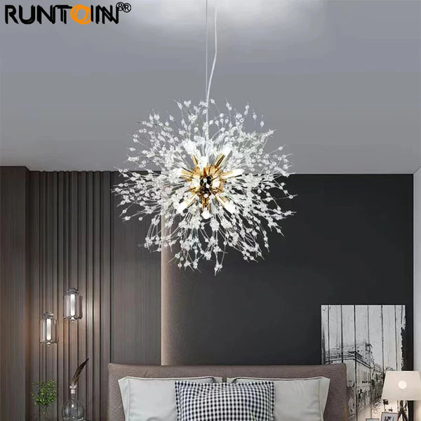 Luminária de Teto Pendente LED Dandelion Luxo 8 Lâmpadas