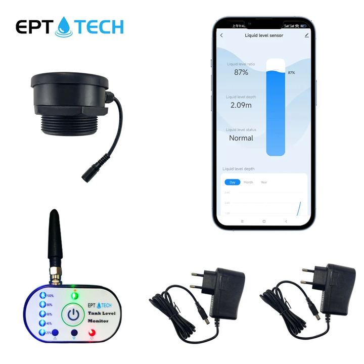 Sensor de Nível de Água Ultrassônico até 3m Wi-Fi + RF - ALLFLA Home & Decor