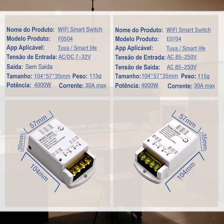 Interruptor Inteligente Wi-Fi 20A~30A - ALLFLA Home & Decor