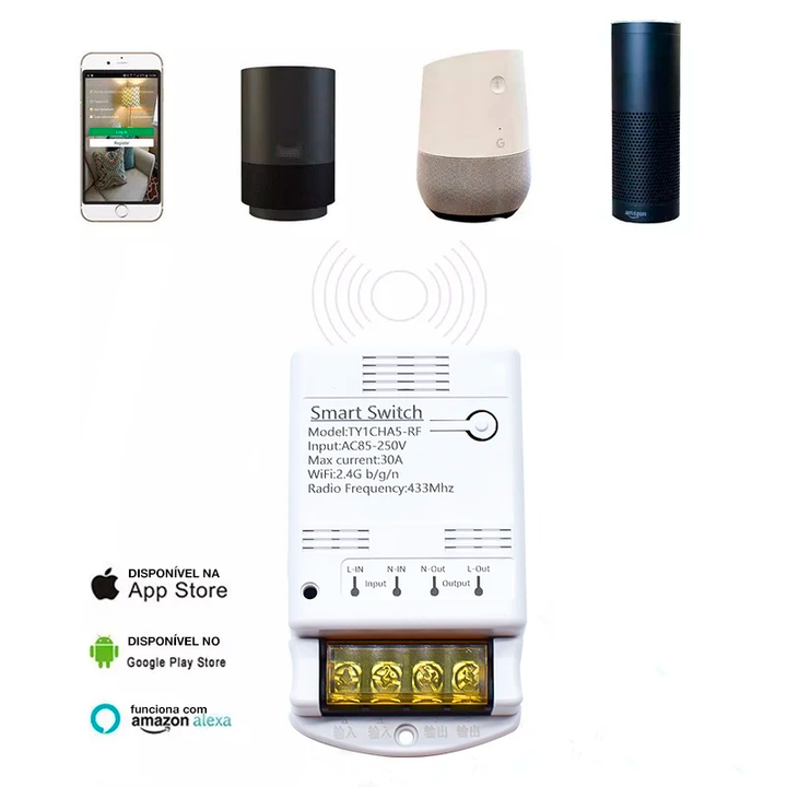 Interruptor Inteligente Wi-Fi 20A~30A - ALLFLA Home & Decor